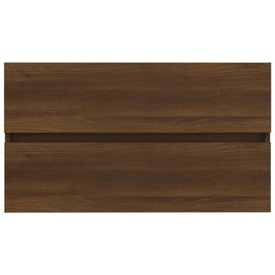 vidaXL barna tölgy színű szerelt fa mosdószekrény 80 x 38,5 x 45 cm