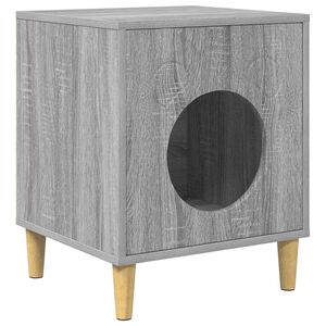 vidaXL Macska H&aacute;z Sz&uuml;rke Sonoma 42,5 x 40 x 53 cm Szerelt Fa
