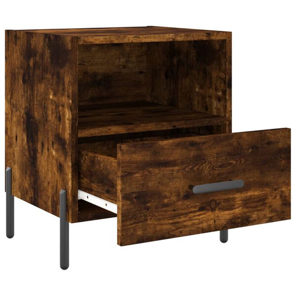 vidaXL f&uuml;st&ouml;s t&ouml;lgy sz&iacute;nű szerelt fa &eacute;jjeliszekr&eacute;ny 40 x 35 x 47,5 cm