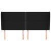vidaXL fekete sz&ouml;vet fejt&aacute;mla sz&aacute;rnyakkal 203x23x118/128 cm