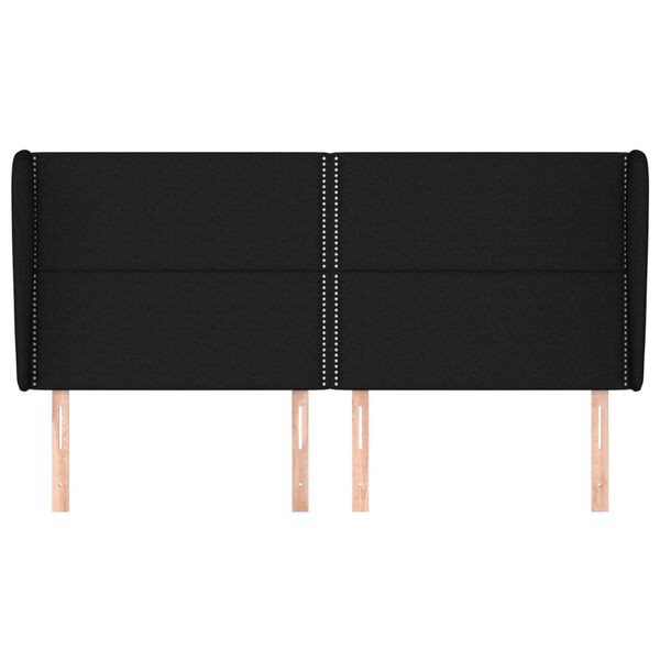 vidaXL fekete sz&ouml;vet fejt&aacute;mla sz&aacute;rnyakkal 203x23x118/128 cm