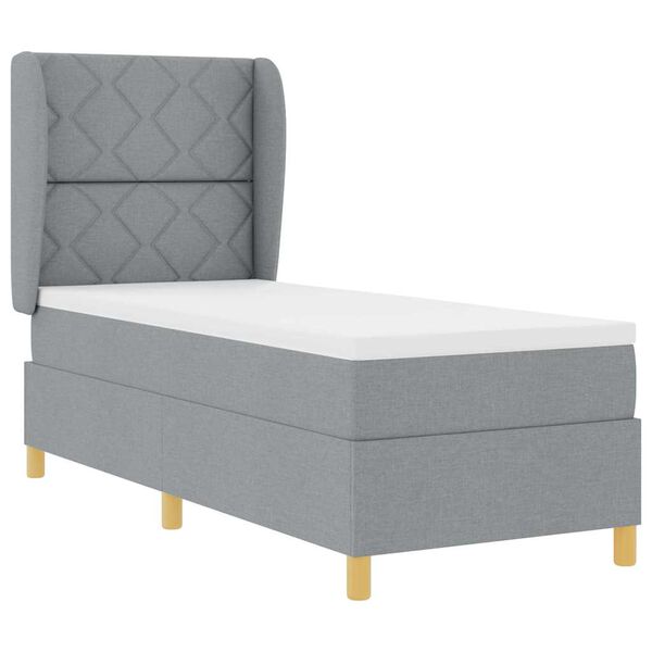 vidaXL Boxspring &aacute;gy matraccal S&ouml;t&eacute;tsz&uuml;rke 90x190 cm Sz&ouml;vet sz&ouml;vet