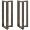 vidaXL 2 db fekete, T-alak&uacute; ac&eacute;l b&aacute;rasztall&aacute;b 50x35x(100-101) cm