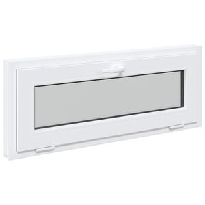 vidaXL Pinceablak RISOR 110 x 40 cm PVC &eacute;s &Uuml;veg Feh&eacute;r