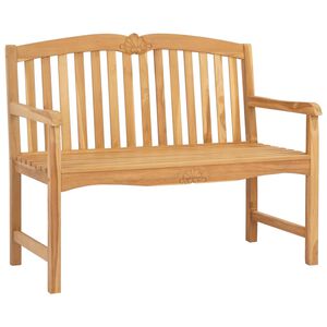 vidaXL K&eacute;zműves R&oacute;zsabank 114 x 60 x 95 cm T&ouml;m&ouml;r Teakfa Term&eacute;szetes