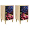 vidaXL &Eacute;jjeliszekr&eacute;ny KIEL 2 db Sonoma T&ouml;lgy 36 x 33 x 60 cm