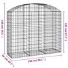 vidaXL íves horganyzott vas gabion kosár 150x50x120/140 cm