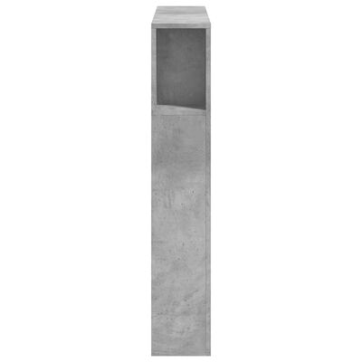 vidaXL betonszürke szerelt fa LED-es fejtámla 100x18,5x103,5 cm