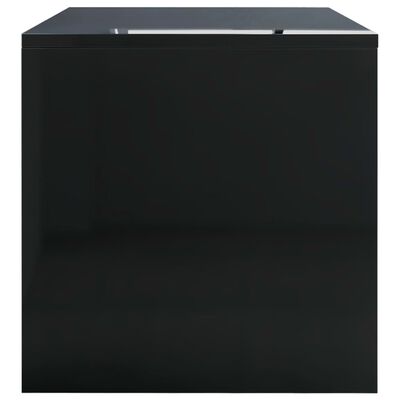 vidaXL magasfényű fekete forgácslap dohányzóasztal 100 x 40 x 40 cm