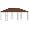 vidaXL Kerti pavilon 6 x 3 m Barna Poli&eacute;szter &eacute;s ac&eacute;l 190 gsm