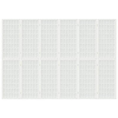 vidaXL 6-paneles fehér japán stílusú összecsukható paraván 240x170 cm