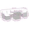vidaXL 8 részes szürke polyrattan kerti ülőgarnitúra párnákkal
