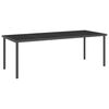 vidaXL antracitsz&uuml;rke ac&eacute;l &eacute;s &uuml;veg k&uuml;lt&eacute;ri &eacute;tkezőasztal 220 x 90 x 75 cm