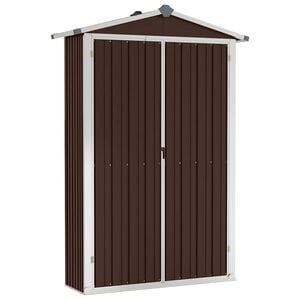 vidaXL barna horganyzott ac&eacute;l kerti f&eacute;szer 116x45x175 cm