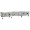 vidaXL TV szekr&eacute;ny fi&oacute;kkal Betonsz&uuml;rke 147 x 34,5 x 30 cm Szerelt Fa