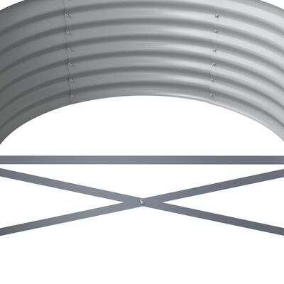 vidaXL antracitszürke porszórt acél kerti magaságyás 296x80x36 cm