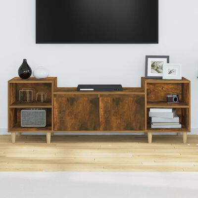 vidaXL füstös tölgyszínű szerelt fa TV-szekrény 160x35x55 cm