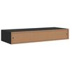 vidaXL 2 db fekete MDF falra szerelhető fi&oacute;kos polc 60 x 23,5 x 10 cm
