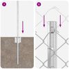 vidaXL Kerítés és Oszlop Ezüst 0,8 x 25 m Acél