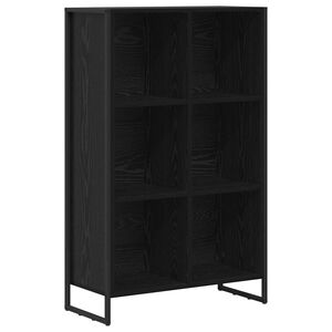 vidaXL K&ouml;nyvespolc 99.5 x 30 x 108.5 cm Szerelt Fa Fekete t&ouml;lgy