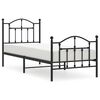 vidaXL fekete f&eacute;m &aacute;gykeret fej- &eacute;s l&aacute;bt&aacute;ml&aacute;val 80 x 200 cm