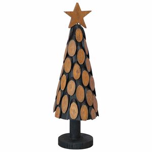 vidaXL Kar&aacute;csonyfa &aacute;llv&aacute;nnyal Barna 61 cm T&ouml;m&ouml;r t&iacute;kfa