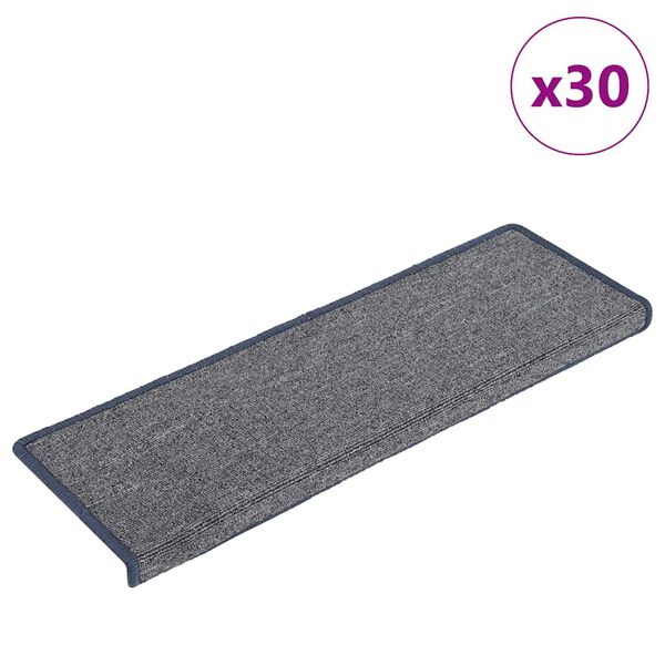 vidaXL 30 db vil&aacute;gossz&uuml;rke &eacute;s k&eacute;k l&eacute;pcsőszőnyeg, t&eacute;glalap alak&uacute; sz&eacute;llel, 65 x 21 x 4 cm
