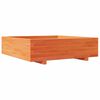 vidaXL viaszbarna t&ouml;m&ouml;r fenyőfa kerti vir&aacute;gl&aacute;da 90 x 90 x 26,5 cm