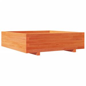 vidaXL viaszbarna t&ouml;m&ouml;r fenyőfa kerti vir&aacute;gl&aacute;da 90 x 90 x 26,5 cm