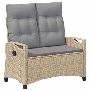 vidaXL Kerti pad p&aacute;rn&aacute;val Beige &eacute;s Vil&aacute;gossz&uuml;rke 105 x 60 x 112 cm