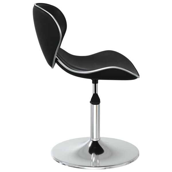 vidaXL 4 db fekete műbőr &eacute;tkezősz&eacute;k