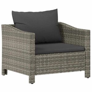 vidaXL sz&uuml;rke polyrattan kerti fotel p&aacute;rn&aacute;val