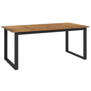 vidaXL t&ouml;m&ouml;r ak&aacute;cfa kerti asztal U-alak&uacute; l&aacute;bakkal 180 x 90 x 75 cm