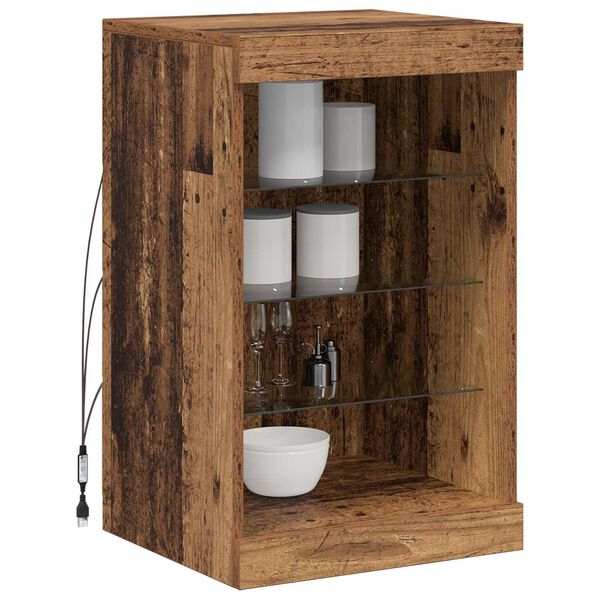 vidaXL LED t&aacute;lal&oacute; LED -es l&aacute;mp&aacute;kkal &Ouml;reg fa 41 x 37 x 67 cm Faanyag