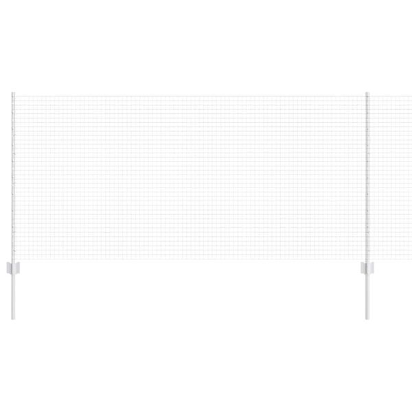 vidaXL Kerítés és Oszlop Ezüst 1 x 10 m Acél