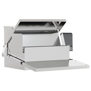vidaXL Csirke Treadle Etető Ez&uuml;st 50 x 40 x 29 cm Horganyzott ac&eacute;l