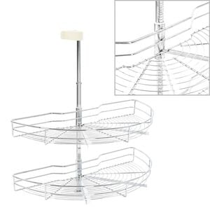 vidaXL k&eacute;tszintes 180 fokban elforgathat&oacute; konyhai dr&oacute;tkos&aacute;r 75x38x80cm
