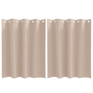 vidaXL Fekete F&uuml;gg&ouml;ny Gyűrűkkel 2 pcs T&oacute;psz&iacute;nű 140 x 140 cm Poli&eacute;szter