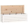 vidaXL feh&eacute;r t&ouml;m&ouml;r fenyőfa t&aacute;rol&oacute;l&aacute;da 109 x 36,5 x 33 cm