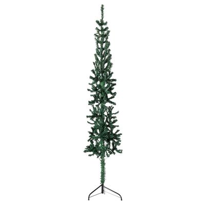 vidaXL zöld vékony fél műkarácsonyfa állvánnyal 180 cm