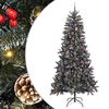 vidaXL Mű kar&aacute;csonyfa Z&ouml;ld 240 cm PVC &eacute;s Műanyag &eacute;s Ac&eacute;l