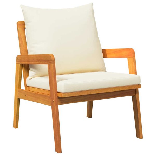 vidaXL Kerti Szék párnával 2 pcs Barna Tömör akácfa