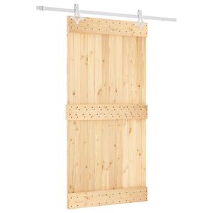 vidaXL Cs&uacute;sz&oacute; ajt&oacute; 100 x 210 cm Szil&aacute;rd Fenyőfa (Nem Kezelt)