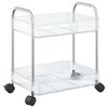 vidaXL t&aacute;rol&oacute;kocsi 2 szintes &aacute;tl&aacute;tsz&oacute; 37x28x43,5 cm akril