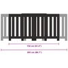 vidaXL fekete szerelt fa radi&aacute;torburkolat 205 x 21,5 x 83,5 cm