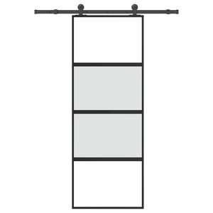 vidaXL tol&oacute;ajt&oacute; vasalatokkal 76x205 cm edzett &uuml;veg&Alum&iacute;nium