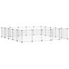 vidaXL 20 paneles fekete ac&eacute;l kis&aacute;llatketrec ajt&oacute;val 175 x 175 x 35 cm