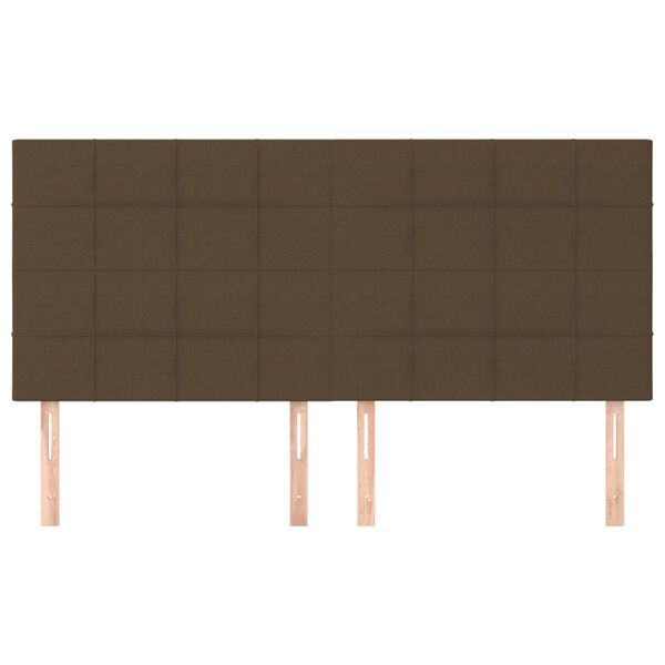 vidaXL s&ouml;t&eacute;tbarna sz&ouml;vet fejt&aacute;mla 160x5x118/128 cm