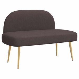 vidaXL K&aacute;rpitozott pad h&aacute;tt&aacute;ml&aacute;val s&ouml;t&eacute;tbarna 110 x 60 x 76 cm