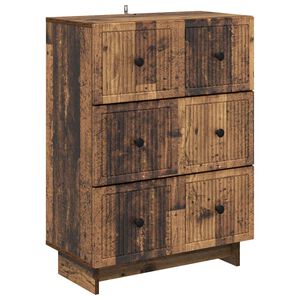 vidaXL Fi&oacute;kos szekr&eacute;ny Antik Fa 66 x 34,5 x 90 cm Szerelt Fa